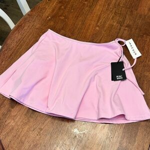 PAC 1980 PAC WHISPER Active Light Pink Leila Wrap Mini Skort Size XS Soft